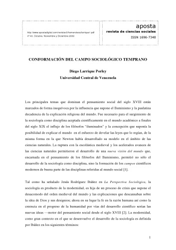 ﻿شکل‌دهی حوزه جامعه‌شناسی اولیه