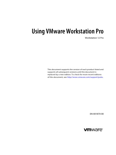 ﻿راهنمای کاربر VMware Workstation Pro 12