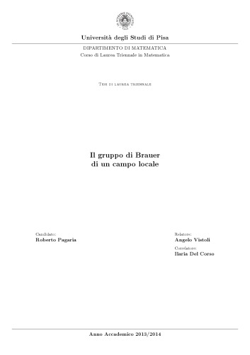 ﻿گروه Brauer از یک میدان محلی