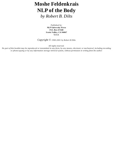 Moshe Feldenkrais NLP بدن