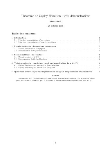 ﻿قضیه کیلی-همیلتون: سه برهان