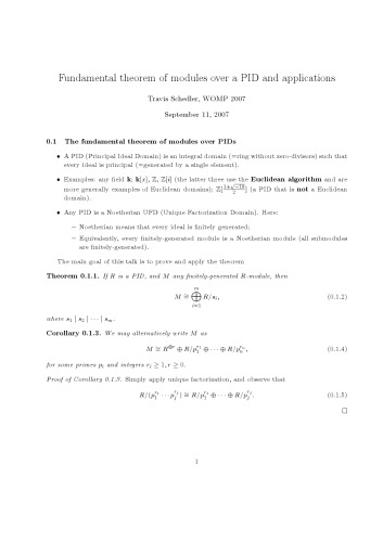 ﻿قضیه اساسی ماژول ها روی PID و کاربردها