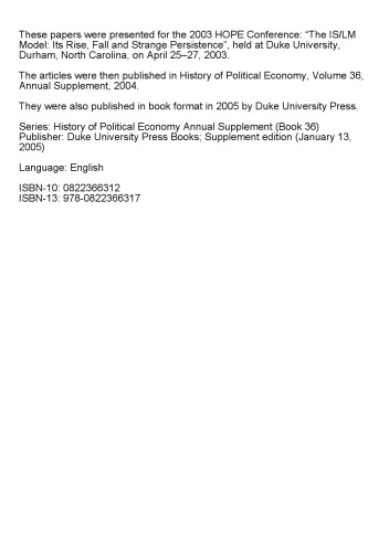 مدل IS-LM - ظهور ، سقوط و مقاومت عجیب آن