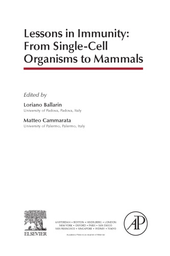 ﻿دروس مصونیت. از ارگانیسم های تک سلولی گرفته تا پستانداران