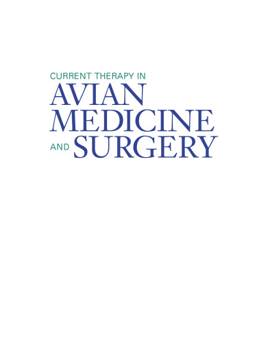 ﻿درمان فعلی در پزشکی و جراحی پرندگان