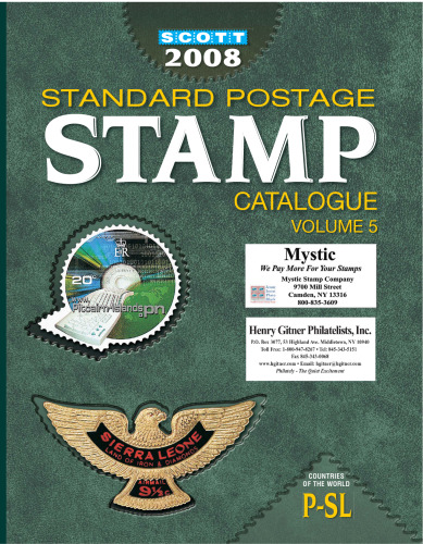 2008 STANDARD POSTAGE STAMP CATALOG، VOLUME 5