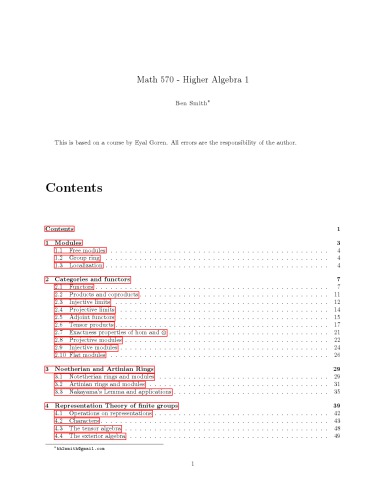 ﻿جبر عالی 1 [یادداشت های سخنرانی]