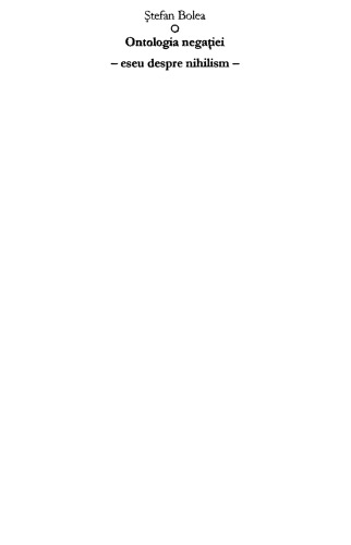 ﻿هستی شناسی نفی: مقاله ای درباره نهیلیسم