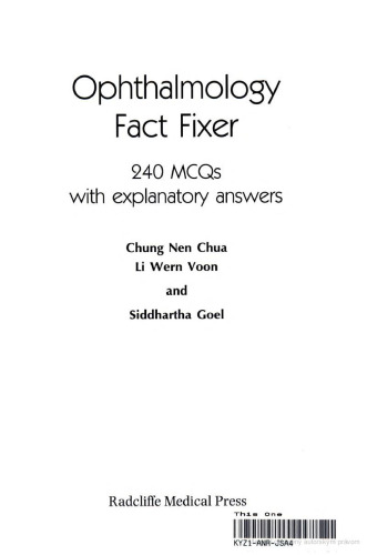 ﻿ثابت کننده واقعیت چشم پزشکی: 240 MCQ با پاسخ های توضیحی