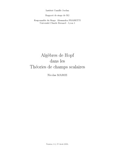 ﻿جبر هاپف در نظریه های میدان اسکالر