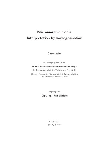 ﻿رسانه میکرومورفیک: تفسیر با همگن سازی [PhD diss]
