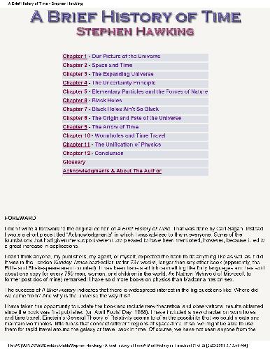 تاریخچه مختصر زمان: از انفجار بزرگ تا سیاه چاله ها