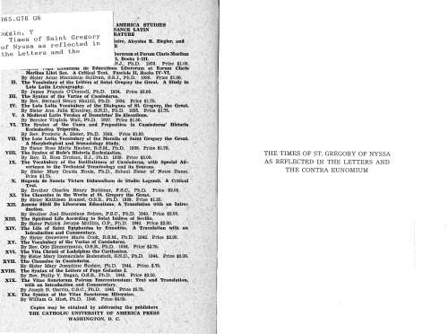 ﻿دوران قدیس گرگوری نیسا که در نامه ها و مخالفان منعکس شده است