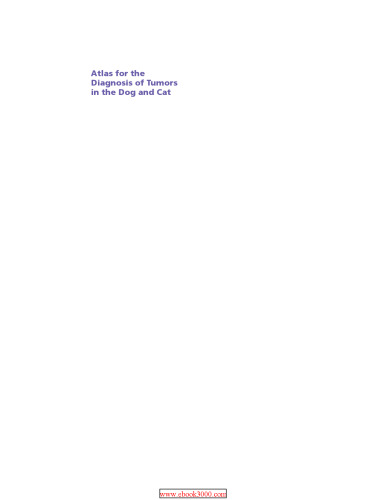 ﻿اطلس برای تشخیص تومور در سگ و گربه