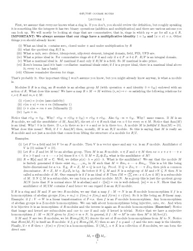 ﻿جبر جابجایی [یادداشت های سخنرانی]