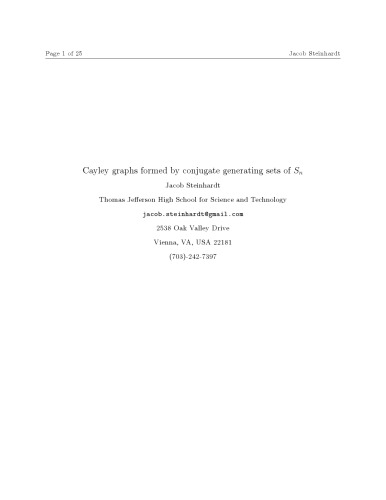 ﻿نمودارهای Cayley که توسط مجموعه های مولد مزدوج Sn تشکیل شده اند