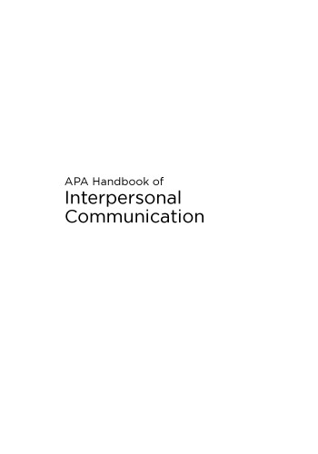 ﻿کتابچه راهنمای ارتباط بین فردی APA