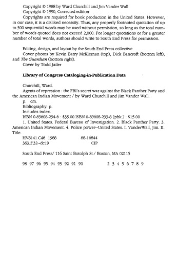 ﻿عوامل سرکوب: جنگ های مخفی اف بی آی علیه حزب پلنگ سیاه و جنبش سرخپوستان آمریکا