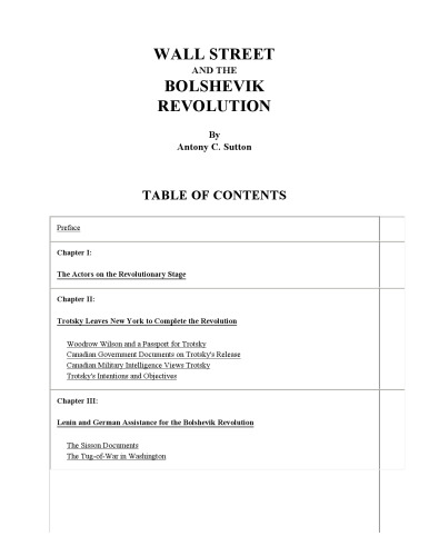 ﻿وال استریت و انقلاب بلشویکی