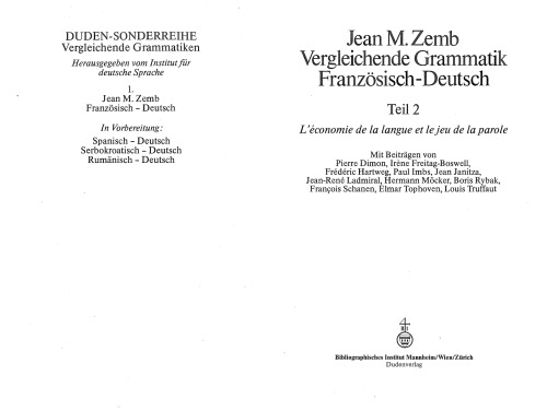 ﻿دستور زبان تطبیقی، فرانسوی-آلمانی