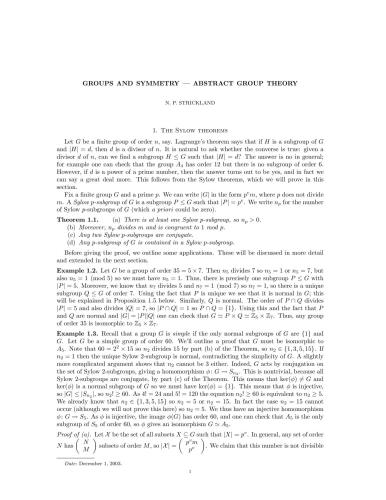 ﻿گروه‌ها و تقارن PMA334 [یادداشت‌های سخنرانی]