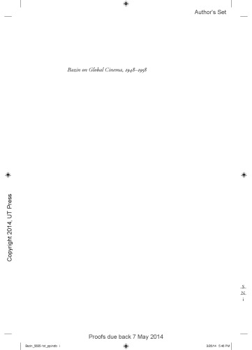 ﻿بازین در مورد سینمای جهانی، 1948-1958