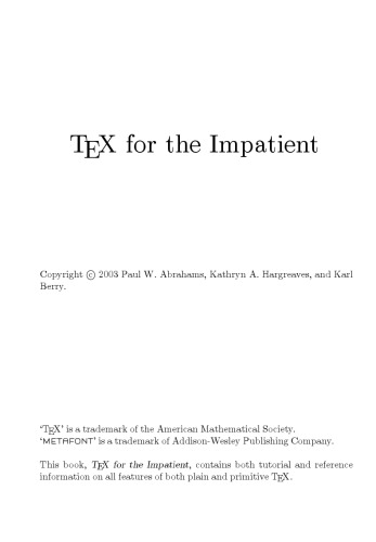 ﻿TeX برای افراد بی صبر