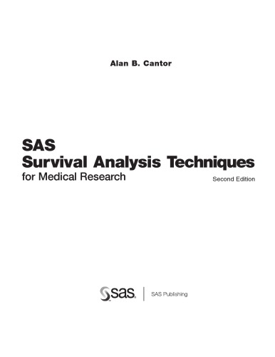 ﻿تکنیک های تجزیه و تحلیل بقا SAS برای تحقیقات پزشکی