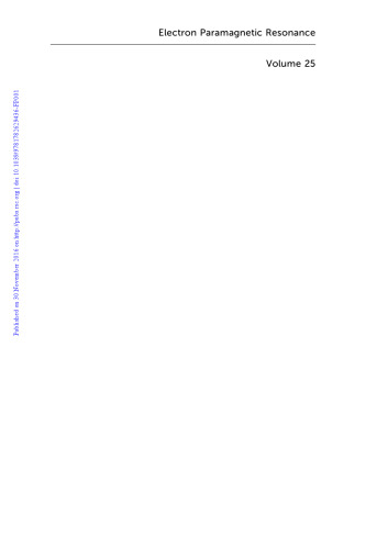 ﻿رزونانس پارامغناطیس الکترون: جلد 25