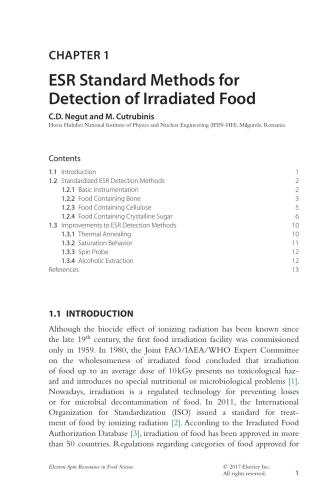 ﻿رزونانس اسپین الکترون در علوم غذایی