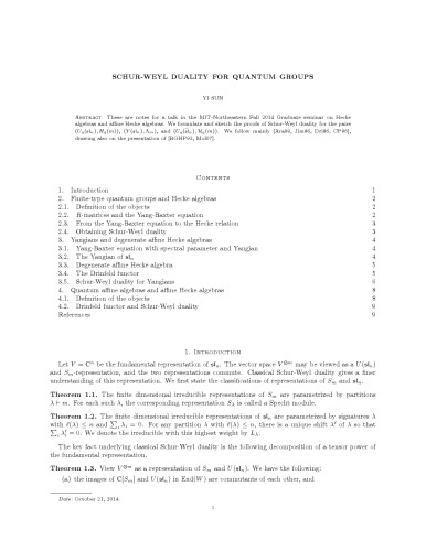 ﻿دوگانگی Schur-Weyl برای گروه های کوانتومی