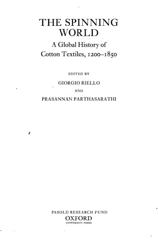 ﻿جهان چرخان: تاریخ جهانی منسوجات پنبه ، 1200-1850