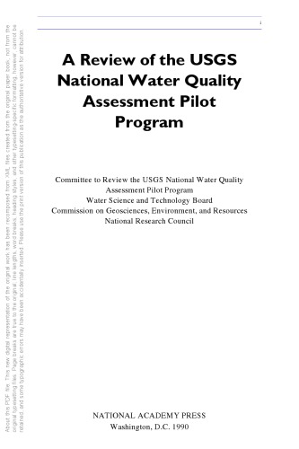 ﻿مروری بر برنامه آزمایشی ارزیابی کیفیت آب ملی USGS