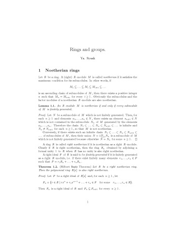 ﻿حلقه ها و گروه ها