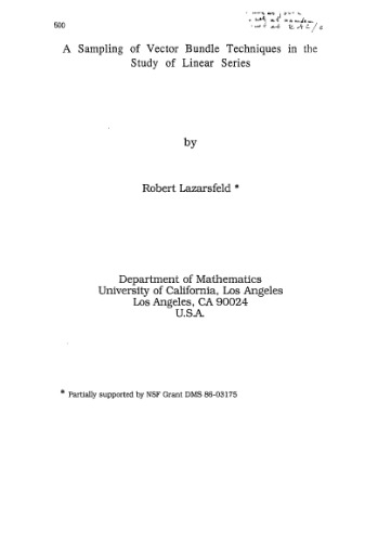 ﻿نمونه برداری از تکنیک های بسته های برداری در مطالعه سری های خطی