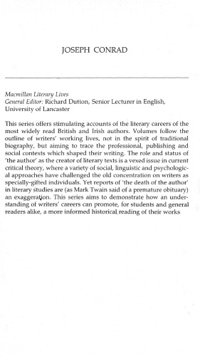 ﻿جوزف کنراد: یک زندگی ادبی