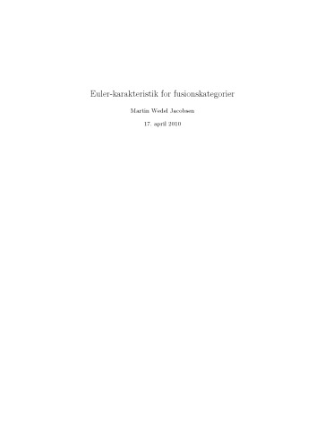 ﻿مشخصه اویلر برای دسته های همجوشی [پروژه پایان نامه]