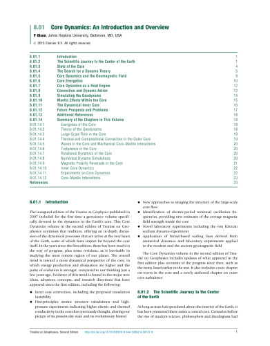 ﻿رساله ژئوفیزیک: دینامیک هسته