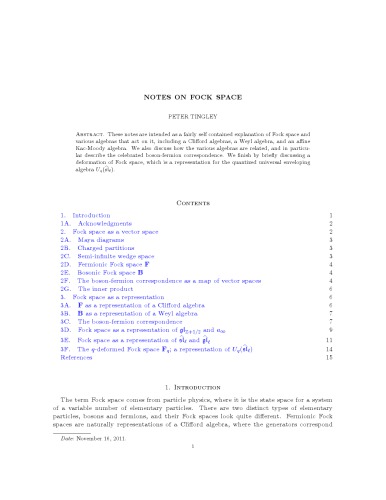 ﻿یادداشت هایی در مورد فضای فوک [یادداشت های سخنرانی]