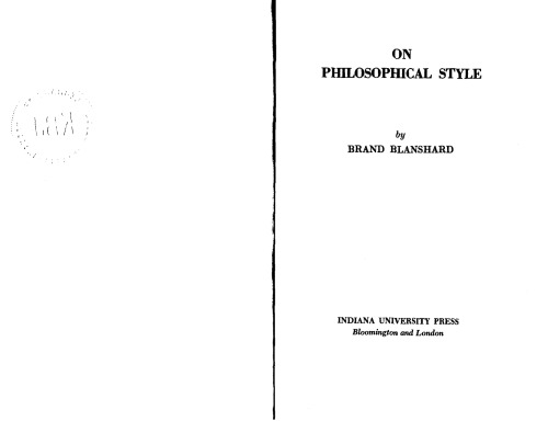 ﻿در مورد سبک فلسفی.