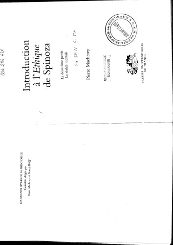 ﻿درآمدی بر اخلاق اسپینوزا. بخش دوم، واقعیت ذهنی