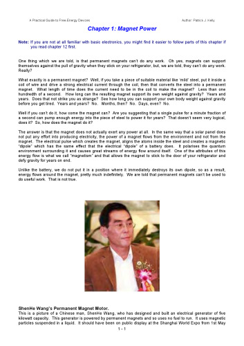 ﻿راهنمای عملی برای دستگاه‌های انرژی آزاد ~ فصل 1: قدرت آهنربایی