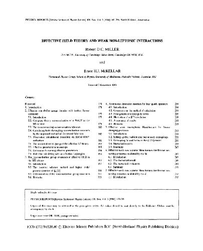 ﻿نظریه میدان موثر و برهمکنش های غیر لپتونیک ضعیف