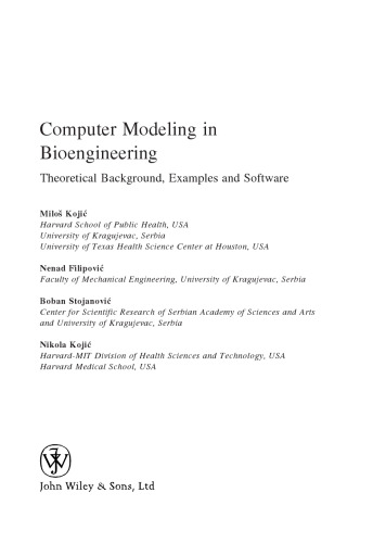 ﻿مدل سازی کامپیوتر در مهندسی زیستی: پیشینه نظری، مثال ها و نرم افزار
