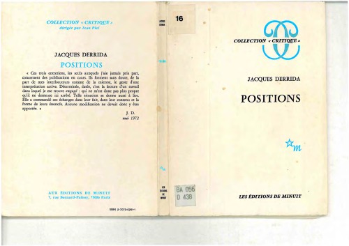 ﻿موقعیت ها مصاحبه با هنری رونس ، جولیا کریستوا ، ژان لویی هودبین ، گای اسکارپتا