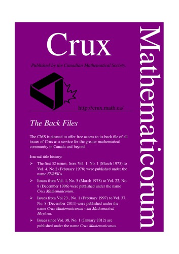 ﻿Crux Mathematicorum