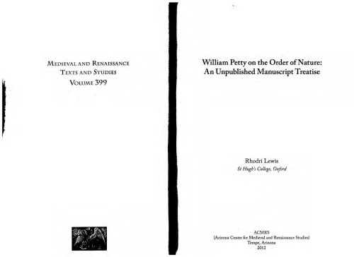﻿ویلیام پتی در مورد نظم طبیعت: یک رساله دستنویس منتشر نشده