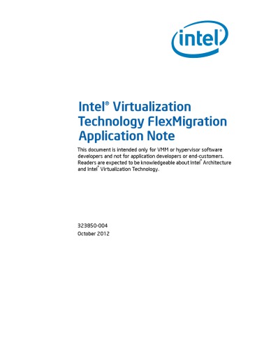 ﻿نکته برنامه کاربردی FlexMigration فناوری مجازی سازی Intel®