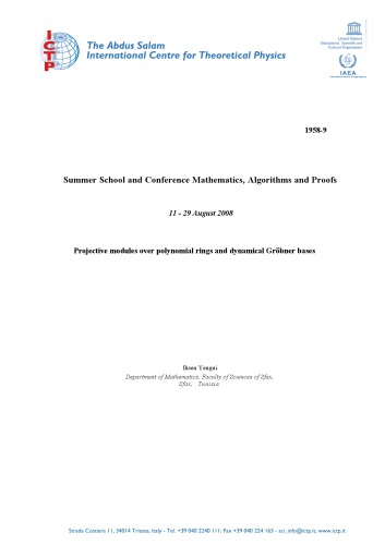 ﻿ماژول های تصویری بیش از حلقه های چند جمله ای و پایه های گرابنر پویا