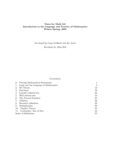﻿مقدمه ای بر زبان و تمرین ریاضیات [یادداشت های سخنرانی]